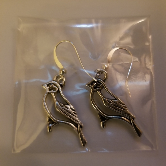 NEW Nature Bird Tibetan Silver Earrings - Picture 4 of 4